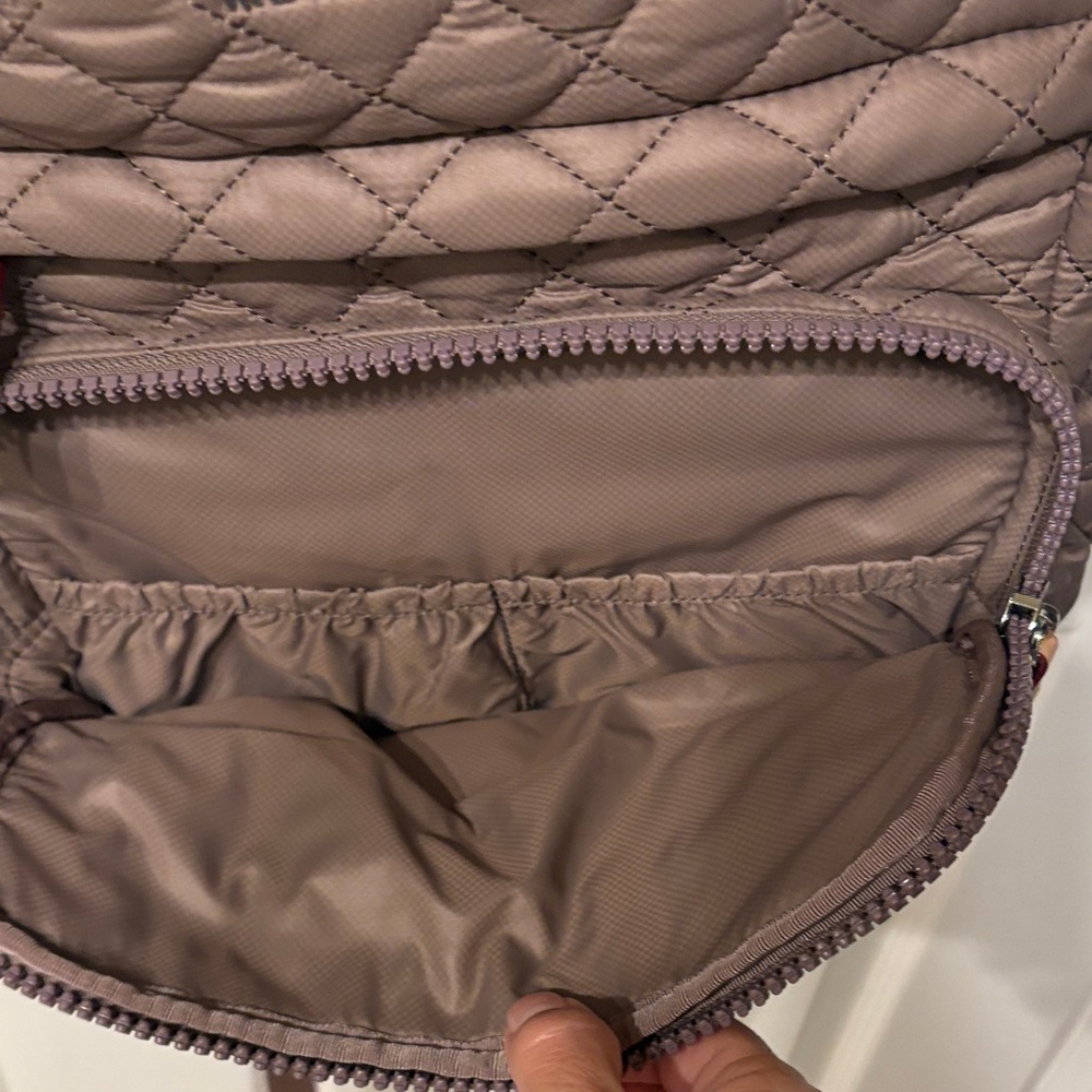 MZ Wallace Quilted Tan/mauve Backpack - Picture 9 of 10